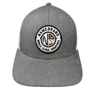NAMEBRAND Trucker Hat Gray White One Size Mesh Snapback World Class Creatives